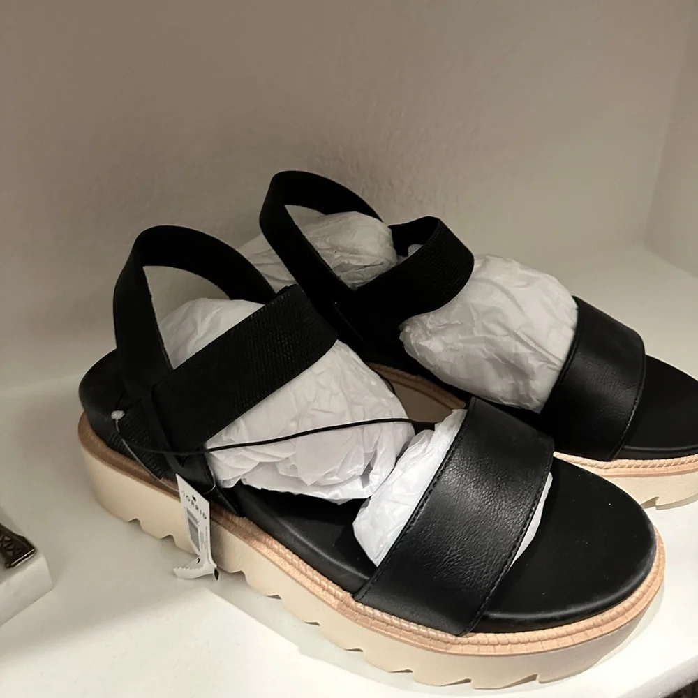 torrid Black and Tan Platform Sandals